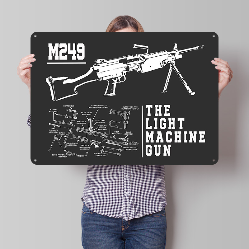 3D Printing House Machine - M249 The Light Machine Gun 3D