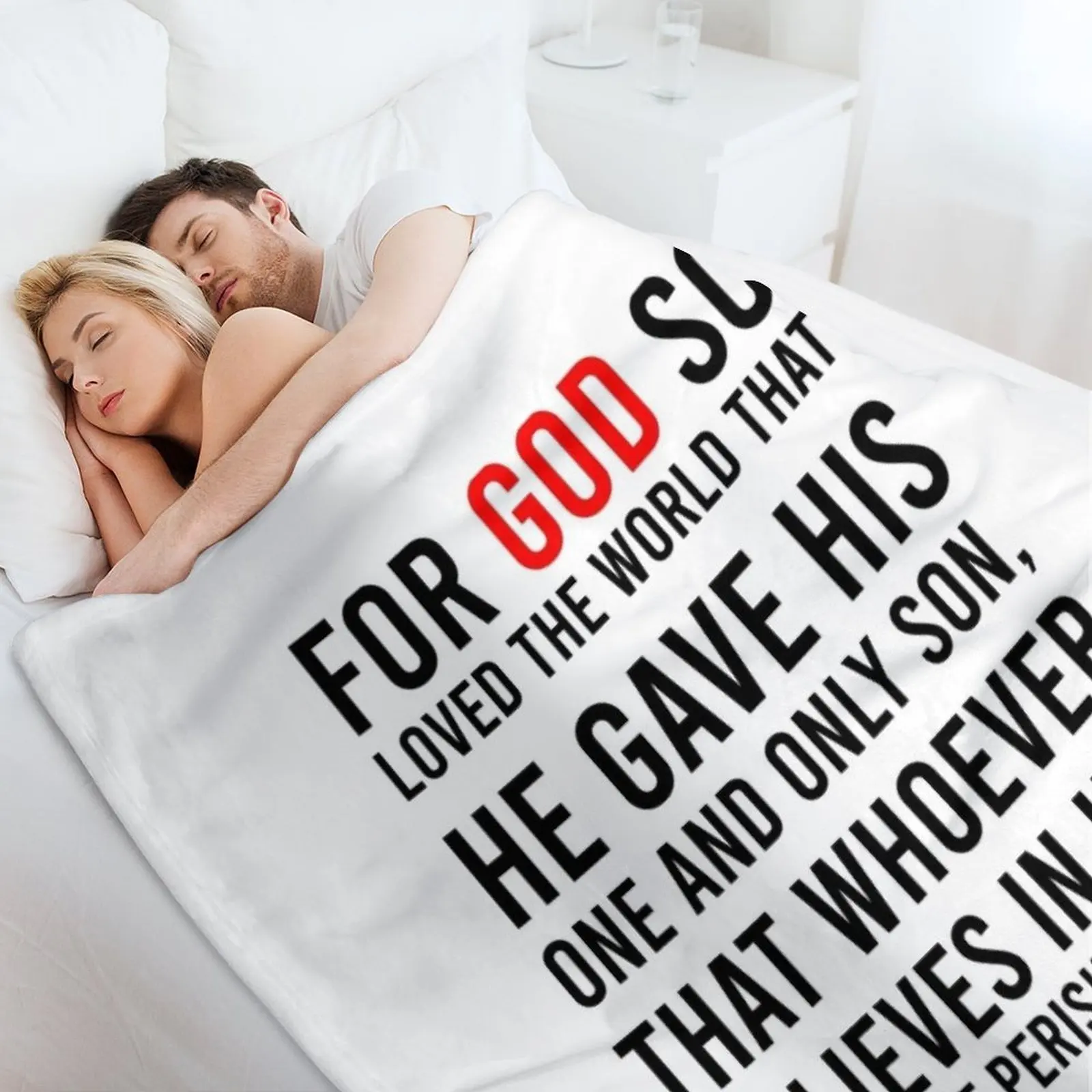 John 3:16 Bible Verse Throw Bl - 3D Printing Verse recension och pris