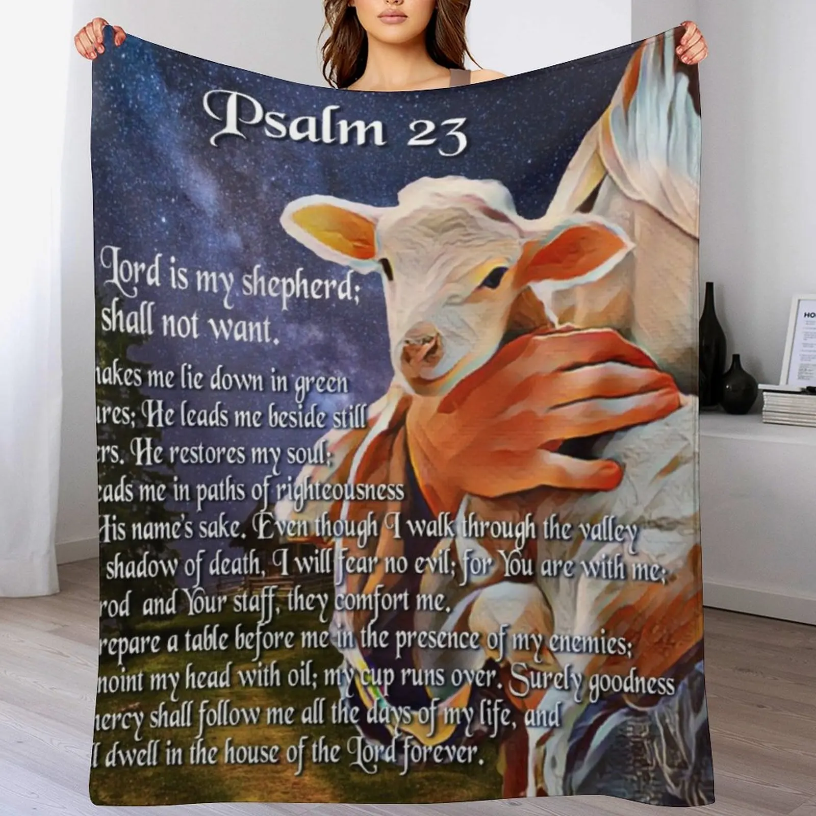 Psalm 23 Bible Verse Throw Bla - 3D Printing Verse recension och pris